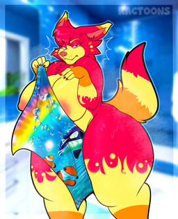 4_fingers angry anthro areola bangs bent_arm big_breasts blonde_eyebrows blue_outline blue_towel blue_wall blurred_background breasts cheek_tuft chest_tuft claws closed_frown cross-popping_vein dipstick_ears dipstick_tail ear_markings eyebrow_through_hair eyebrows eyelashes facial_tuft female female_anthro finger_claws fingers fluffy fluffy_tail frown frowning_at_viewer fur hair half-closed_eyes holding_object holding_towel huge_breasts huge_thighs inside light looking_at_viewer markings mouth_closed multicolored_body multicolored_ears multicolored_fur multicolored_tail narrowed_eyes nipples nude nude_anthro nude_female orange_eyes orange_tail outline overweight overweight_anthro overweight_female pink_areola pink_nipples pink_nose red_body red_claws red_fur red_hair red_tail_tip short_hair solo standing tail tail_markings text thick_thighs towel translucent translucent_hair tuft wall_(structure) whisker_spots wide_hips yellow_body yellow_ear_tips yellow_fur yellow_tail ractoons salsa_(ractoons) domestic_cat felid feline felis mammal 2025 absurd_res artist_name colored digital_drawing_(artwork) digital_media_(artwork) hi_res lighting portrait three-quarter_portrait