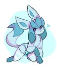 anthro chastity_cage chastity_device chastity_strap clothing femboy footwear heart_symbol legwear male paws socks solo thigh_highs skyl4378 nintendo pokemon eeveelution generation_4_pokemon glaceon pokemon_(species) 3:4