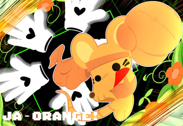 3_toes accessory action_pose ambiguous_gender anthro black_eyes boxing_gloves brown_nose clothing detailed_background feet floating_hands flower fur game_screen gloves handwear headband heart_symbol markings orange_body orange_clothing orange_flower orange_fur orange_overalls overalls plant pose round_ears snout solo striped_markings striped_tail stripes tail tail_markings text toes vines whiskers takati_(artist) deltarune undertale_(series) orange_(deltarune) elemental_creature flora_fauna flower_creature mammal mouse murid murine rodent 2026 character_name english_text hi_res signature widescreen female_(lore)
