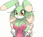 big_breasts bouncing_breasts breasts bunny_costume cleavage clothed clothing costume female floppy_ears gloves hands_on_hips handwear lingerie machine pose shirt_cuffs solo teddy_(clothing) wide_hips bit-small sega sonic_the_hedgehog_(series) charity_the_rabbit fan_character android lagomorph leporid mammal rabbit robot animated short_playtime