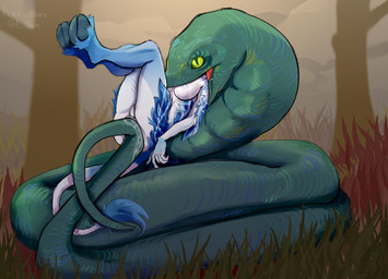ambiguous_feral ambiguous_gender ambiguous_penetrating ambiguous_penetrating_female anal anal_fluids anal_penetration anthro anthro_on_feral anthro_penetrated anthro_prey areola bestiality bodily_fluids breasts butt duo female female/ambiguous female_anthro female_penetrated feral feral_penetrating feral_penetrating_anthro feral_pred forest fur genital_fluids genitals hooves interspecies larger_ambiguous larger_feral nipples open_mouth oral_vore outside partially_inside penetration plant sex shallow_penetration size_difference smaller_anthro smaller_female stretched_anus tail tail_fetish tail_in_ass tail_insertion tail_play teeth tree vore vulva rote_haare asian_mythology chinese_mythology east_asian_mythology mythology dragon kirin mythological_creature mythological_scalie scalie digital_media_(artwork) hi_res