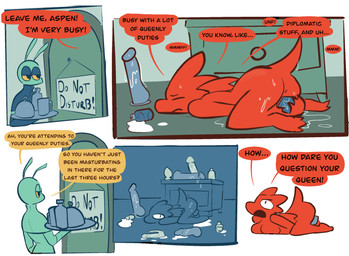 anthro cloche dialogue dildo dildo_in_vagina dildo_insertion do_not_disturb door duo female genitals lying masturbation nude nude_anthro nude_female on_front on_ground penetration sex_toy sex_toy_in_vagina sex_toy_insertion speech_bubble text vaginal vaginal_penetration vulva vanilla_candy mythology unicorn_blood_(comic) aspen_(vanilla_candy) cayenne_(vanilla_candy) arthropod dragon insect mythological_creature mythological_scalie scalie comic english_text hi_res restricted_palette