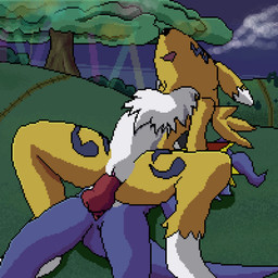 animal_genitalia anthro anthro_penetrated blue_body blue_skin bodily_fluids claws cum cum_from_vagina cum_in_vagina cum_inside duo female female_penetrated fur genital_fluids genital_slit genitals knot leaking_cum male male/female male_penetrating male_penetrating_female orgasm penetration penile penile_penetration penis penis_in_vagina sex sound_effects tail throbbing throbbing_knot throbbing_penis vaginal vaginal_penetration white_body white_fur yellow_body yellow_fur lawealewd bandai_namco digimon mythology canid canine digimon_(species) dragon flamedramon fox mammal mythological_creature mythological_scalie renamon scalie 1:1 animated digital_media_(artwork) hi_res long_playtime pixel_(artwork) sound video