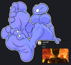 5_toes anthro big_breasts big_feet big_toes blue_body blue_skin breasts butt discord_logo feet female foot_fetish huge_feet machine nails nude one_eye_closed plantigrade smile soles solo toenails toes white_eyes wink lesangd_tw discord_(app) animatronic domestic_cat felid feline felis humanoid mammal robot robot_anthro robot_humanoid invalid_background legs