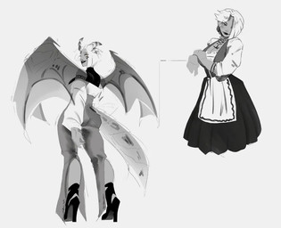 bangs butt clothed clothing dress female footwear high_heels horn low-angle_view multi_horn parted_bangs rear_view shoes solo tail viviana(nova) wings novariables mythology animal_humanoid dragon dragon_humanoid humanoid mythological_creature mythological_scalie scalie