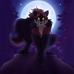 anthro breasts cleavage clothed clothing female fluffy fluffy_tail forest full_moon looking_at_viewer moon night nude open_mouth outside plant smile solo tail teeth tree rosieriot mythology rosie_(rosieriot) canid canine mammal mythological_canine mythological_creature werecanid werecanine werecreature werewolf 1:1 hi_res trans_(lore) trans_woman_(lore)