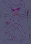 anthro anus bed buckteeth collar eyelashes female furniture genitals half-closed_eyes leash looking_at_viewer machine narrowed_eyes on_bed presenting presenting_pussy pussy solo teeth bombay_(artist) five_nights_at_freddy's scottgames weaver_bonnie lagomorph leporid mammal rabbit robot