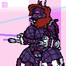 anthro areola armor armor_plates big_breasts breasts clothing female freckled_breasts freckled_legs freckled_thighs freckles gun_arm gunshot jiggle_physics jiggling laser_beam laser_gun machine pube_peek pubes ranged_weapon robotic_arm solo thick_thighs thigh_jiggle undressing wardrobe_malfunction weapon weapon_arm langui robot robot_anthro 1:1 animated digital_media_(artwork) hi_res pixel_(artwork) pixel_animation