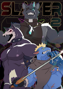 accessory anthro areola armpit_hair balls barely_visible_balls barely_visible_genitalia biped body_hair bone cock_ring cross cross_necklace flaccid genitals group holding_melee_weapon holding_object holding_sword holding_weapon jewelry male male_anthro melee_weapon muscular muscular_anthro muscular_male necklace nipples pecs penis penis_accessory penis_base penis_jewelry skull skull_head sword trio weapon samaraka felid feline lizard mammal monster reptile scalie comic hi_res