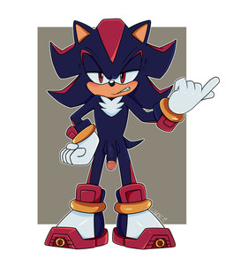 anthro balls bodily_fluids clothing footwear frown genitals gloves half-closed_eyes handwear humanoid_genitalia humanoid_penis male narrowed_eyes penis scowl shoes solo standing sweat sweatdrop tail vein veiny_penis silentmist sega sonic_the_hedgehog_(series) shadow_the_hedgehog eulipotyphlan hedgehog mammal 2025 absurd_res digital_drawing_(artwork) digital_media_(artwork) hi_res