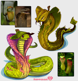 ambiguous_gender carnivorous_plant feral forked_tongue pitcher_plant plant pupils slit_pupils snake_hood tongue tongue_out rappenem cobra elemental_creature flora_fauna reptile scalie snake absurd_res hi_res