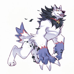 anthro arm_tuft back_tuft big_claws black_ears black_mane black_nose blue_body blue_ears blue_fur butt_tuft cheek_tuft claws elbow_tuft facial_tuft fangs fur gloves_(marking) male mane markings nude open_mouth red_body red_ears red_fur simple_background solo teeth three-quarter_view tuft unsigned white_background white_body white_claws white_ears white_fur white_inner_ear asnnonaka mythology luptas_(asnnonaka) canid canine canis mammal mythological_canine mythological_creature werecanid werecanine werecreature werewolf wolf 1:1 full-length_portrait hi_res portrait