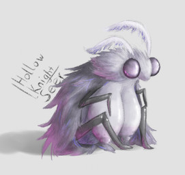 antennae_(anatomy) anthro areola big_breasts black_text breasts female fur neck_tuft nipples sitting solo text tuft yourstrulygarbage hollow_knight_(franchise) team_cherry seer_(hollow_knight) arthropod insect lepidopteran moth 2026 absurd_res english_text hi_res