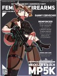 2024 3:4 anthro antlers blush blush_lines bulge bulletproof_vest camo camo_print circumcised clothed clothing clothing_pull cover deer ear_piercing ear_tag english_text erection femboy fictional_magazine_cover genitals gloves gun hair hair_over_eye handwear heckler_and_koch hi_res horn humanoid_genitalia humanoid_penis legband legwear looking_at_viewer looking_down looking_down_at_viewer low-angle_view magazine_cover male mammal marcus_gray mostly_nude mp5 mp5k navel nipples one_eye_obstructed penis penis_poking_out piercing plate_carrier ranged_weapon scut_tail short_tail skimpy smile smirk solo standing stockings straps submachine_gun tail text thong underwear underwear_pull weapon