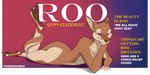 2:1 anthro big_butt big_ears big_tail brown_body brown_feet brown_fur butt claws cover dialogue english_text fangs feet femboy fluffy foxinuhhbox fur gloves_(marking) hair hi_res kangaroo lying macropod magazine magazine_cover male mammal markings marsupial multicolored_body multicolored_ears multicolored_fur muscular on_front orange_body orange_ears orange_fur pawpads paws purple_eyes quippy simple_background striped_markings striped_tail stripes tail tail_markings tail_wraps tan_body tan_fur teeth text thick_tail thick_thighs toes wide_hips wraps