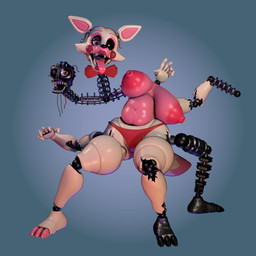 2_heads 3_arms 3_legs 3_toes anthro areola big_areola big_breasts big_penis bow_tie breasts clothed clothing feet female genitals glistening glistening_body huge_areola huge_breasts huge_penis inverted_nipples looking_at_viewer machine missing_hand multi_arm multi_head multi_limb navel nipple_outline nipples open_mouth panties penis pink_areola pink_body pink_nipples red_bow_tie red_clothing red_panties red_underwear sagging_breasts sharp_teeth simple_background solo standing teal_background teeth thick_thighs toes tongue tongue_out topless topless_anthro topless_female underwear white_body wide_hips wire yellow_body octal octal_(modeler) five_nights_at_freddy's five_nights_at_freddy's_2 scottgames mangle_(fnaf) animatronic canid canine fox mammal robot robot_anthro 2026 3d_(artwork) digital_media_(artwork) full-length_portrait hi_res portrait