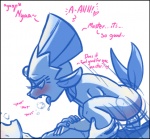 2012 anthro anthro_penetrated biped black_border blue_and_white blush bodily_fluids border breasts breath claws comic conditional_dnp cowgirl_position dialogue dripping drooling duo english_text erection female female_focus female_on_human female_on_top female_penetrated from_front_position generation_4_pokemon genitals half-closed_eyes hand_holding heart_symbol human human_on_anthro human_penetrating human_penetrating_anthro humanoid_genitalia humanoid_penis internal interspecies male male/female male_on_anthro male_on_bottom male_penetrating male_penetrating_female mammal master monochrome narrowed_eyes nintendo on_bottom on_top ownership panting penetration penis pokemon pokemon_(species) pokephilia restricted_palette saliva saliva_drip sex simple_background solo_focus straddling teckworks text tongue tongue_out weavile white_background