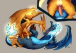 2013 3_toes anal anal_penetration anus bald barefoot black_nose black_penis blue_fire blush butt charizard chubby claws cum cum_on_penis cum_on_stomach cum_string dragon erection eye_contact fangs feral feral_on_feral fire gay glowing green_eyes grey_background half-closed_eyes happy hi_res horn looking_down looking_up lying male mega_charizard mega_charizard_x mega_charizard_y mega_evolution missionary_position nintendo nude on_back open_mouth orange_nose orgasm penetration penis pink_penis plain_background pokémon pose presenting presenting_hindquarters raised_leg scalie sex sharp_teeth smile spacesmilodon spread_legs spreading squint teal_eyes teeth toe_claws tongue tongue_out video_games wings
Rating: Explicit
Score: 28
User: toh
Date: November 26, 2013