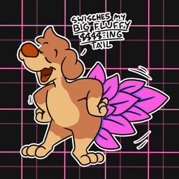 anthro dancing dialogue eyes_closed leaf leaf_tail male nude nude_anthro nude_male solo tail text toony doodledoggy deltarune undertale_(series) doodle_(doodledoggy) canid canine canis domestic_dog humanoid mammal netskie english_text hi_res