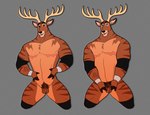 andromorph anthro antlers athletic big_clitoris chest_scar clitoris elbow_pads feeling_up_self fur fur_markings genitals horn intersex knee_pads kneeling looking_up markings mastectomy_scar metoidioplasty muscular muscular_thighs scar solo visibly_trans wrestler conditional_dnp dickarmdaryl tyrus_titan_(dickarmdaryl) deer mammal digital_media_(artwork) hi_res trans_(lore) trans_man_(lore)