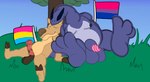 2_toes 3_toes bisexual_pride_colors camp chill duo feet flag lgbt_pride outside pansexual_pride_colors paws plant pride_color_flag pride_colors toes tree pricethecamel nintendo pokemon price_the_camel camel camelid generation_2_pokemon legendary_pokemon lugia mammal pokemon_(species) absurd_res hi_res