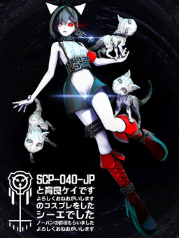 ambiguous_feral ambiguous_gender armband bare_shoulders belt belt_collar black_hair boots carrying_another censored_genitalia censored_vulva clothed clothing ear_piercing female female_human feral footwear group hair knee_boots knee_highs legwear lens_flare light_censorship looking_at_viewer navel no_underwear not_furry_focus on_head piercing quadruped shoes short_hair tail text thigh_strap white_body white_skin deino_(artist) deino_(modeler) scp-jp scp_foundation scp_foundation_japanese_branch vtuber calne_ca nato-kun scp-040-jp arthropod crustacean domestic_cat felid feline felis human isopod malacostracan mammal 3:4 3d_(artwork) autodesk_3ds_max_(artwork) censored digital_media_(artwork) full-length_portrait hi_res japanese_text portrait