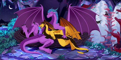 bodily_fluids claws duo erection fellatio female feral genital_fluids genitals hair horn male male/female oral penile penis sex tail tongue vaginal vulva wings z0ri0n mythology contradiction_(character) juridicaldrake dragon mythological_creature mythological_scalie scalie 2:1 absurd_res digital_media_(artwork) hi_res