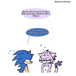 anthro bite_mark bite_marks_all_over blue_body blue_fur clothing dialogue duo eyes_closed female forehead_gem fur gem heart_symbol male nightgown purple_body purple_fur scratches simple_background text white_background quavernsfw sega sonic_the_hedgehog_(series) blaze_the_cat sonic_the_hedgehog domestic_cat eulipotyphlan felid feline felis hedgehog mammal 1:1 2025 english_text hi_res