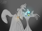 alchemist anthro belt cloak clothing female fluffy fluffy_tail glowing herbs legwear potion potion_bottle reward smile solo stockings tail working sunny_way patreon canid canine fox mammal digital_drawing_(artwork) digital_media_(artwork)