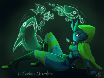 abstract_background anthro boots bubble clothed clothing coat female fingerless_gloves footwear gloves handwear heart_pupils heart_symbol knee_boots knee_highs legwear miutember one-piece_swimsuit pattern_clothing pattern_footwear pattern_legwear pattern_socks rainboots raincoat reclining rubber_boots shoes side_view skimpy socks solo stockings striped_clothing striped_footwear striped_socks stripes swimwear tentacles thigh_highs thigh_socks topwear starsickstudios starstud miu_(beauty_snake) aquatic arthropod cephalopod coleoid crab crustacean cuttlefish cuttlefish_humanoid decapod decapodiform fish humanoid malacostracan mollusk octopodiform octopus shark 2023 4:3 dated hi_res signature