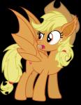 alternate_species blonde_hair female hair simple_background solo transparent_background vector-brony friendship_is_magic hasbro my_little_pony applejack_(mlp) bat_pony earth_pony equid equine horse hybrid mammal pony 2014 absurd_res alpha_channel hi_res