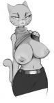 anthro areola belt belt_buckle big_areola big_breasts big_eyes big_nipples blouse blouse_lift bottomwear breasts buckle clothed clothing clothing_lift elderly elderly_anthro elderly_female exposed_breasts extended_arm eyebrows eyelashes female fingers flashing flashing_breasts front_view grumpy looking_at_viewer markings mature_anthro mature_female narrowed_eyebrows narrowed_eyes navel nipples open_mouth pointy_ears prick_ears puffy_areola puffy_nipples shirt shirt_lift simple_background skirt solo sweater sweater_lift topless topwear topwear_lift turtleneck whisker_markings white_background wide_hips dbaru cartoon_network the_amazing_world_of_gumball mary_senicourt domestic_cat felid feline felis mammal 2016 digital_media_(artwork) greyscale monochrome portrait sketch three-quarter_portrait