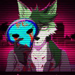 1980s_theme blood bodily_fluids creepy_smile fur gold_(metal) gold_jewelry green_body green_fur hair jewelry male maniac mask ponytail serial_killer smile solo suit_jacket synthwave fenriet kudo_redfox_(character) canid canine canis fox hybrid mammal wolf 1:1 animated low_res short_playtime