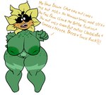 alternate_breast_size areola beady_eyes big_areola big_breasts big_nipples black_eyes bottom_heavy breasts cheek_tuft dialogue eyelashes facial_tuft featureless_feet feet female flower freckles genitals gesture green_areola green_body green_nipples green_pussy hand_gesture hand_on_hip huge_areola huge_breasts huge_nipples inverted_nipples looking_at_viewer navel nipples not_furry nude orange_body petals plant pointing pointing_at_viewer pubes pussy short_stack simple_background slightly_chubby solo talking_to_viewer text thick_thighs tuft white_background wide_hips cumlord electronic_arts plants_vs._zombies popcap_games elemental_creature elemental_humanoid flora_fauna flower_creature humanoid plant_humanoid primal_sunflower sunflower_(pvz) absurd_res hi_res