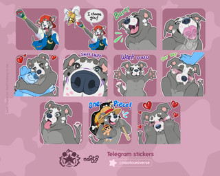 anthro barking duo female hug love luffy male pats plushie pokeball sniffing solo sticker sticker_pack tail tail_motion tailwag telegram_sticker text tongue tongue_out naoto nintendo one_piece pokemon ash_ketchum monkey_d._luffy beedrill canid canine canis domestic_dog generation_1_pokemon mammal pit_bull pokemon_(species) 5:4 english_text hi_res