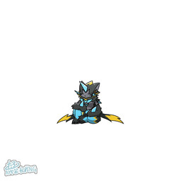 :3 ambiguous_gender anthro biped black_body black_fur blue_body blue_eyes blush closed_smile duo electricity eyes_closed fingers fur mouth_closed multicolored_body multicolored_fur simple_background sitting smile white_background yellow_body yellow_fur tontaro nintendo pokemon snoot_challenge felid feline generation_9_pokemon human legendary_pokemon mammal mega_evolution mega_zeraora pokemon_(species) 1:1 2d_animation animated frame_by_frame meme