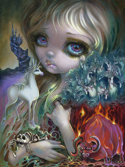 2_horns ambiguous_gender bone castle female feral group hair horn lips male purple_eyes skeleton thick_lips jasmine_becket-griffith mythology rankin/bass the_last_unicorn amalthea_(tlu) red_bull_(tlu) animated_skeleton bovid bovine cattle classical_unicorn equid equine human humanoid mammal mythological_creature mythological_equine undead unicorn 2022 acrylic_painting_(artwork) dated formal_art hi_res painting_(artwork) traditional_media_(artwork) traditional_painting_(artwork)