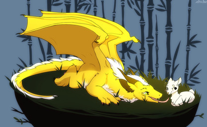 detailed_background duo feral horn tail wings conditional_dnp elvche mythology merodragon cervine deer dragon elk mammal mythological_creature mythological_scalie scalie digital_media_(artwork) source_request