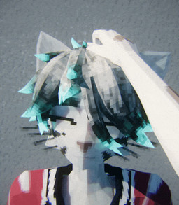 anthro blue_hair_tips blush blushing_at_viewer clothing dark_markings embarrassed facial_markings femboy fluffy fluffy_hair fur glowing_hair_tips grabbing_head grey_body grey_fur grey_hair hair hair_grab happy head_markings headpat heart_(marking) jacket looking_at_viewer male markings petting pushing_down pushing_head red_clothing red_jacket red_topwear short_loop smile smiling_at_viewer solo topwear touching_hair whimsical whiskers white_body white_fur pestbudmax max_(pestbudmax) rudy_(katsucoffee) domestic_cat felid feline felis mammal 3d_(artwork) 3d_animation animated digital_media_(artwork) loop reaction_image