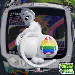 anthro balls bedroom_eyes big_butt black_sclera border butt cat_tail computer_screen femboy fur genitals huge_butt illusion lcd light looking_at_viewer male narrowed_eyes penis pink_nose presenting presenting_hindquarters pupils rear_view reflection seductive smile solo sunlight white_body white_fur white_pupils wide_hips dunciflipz_(artist) blender_cycles steam_(software) valve valve_corporation windows_media_player dunci_(dunciflipz) felid feline galdian mammal 1:1 3d_(artwork) blender_(artwork) digital_media_(artwork) hi_res watermark