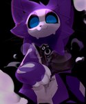 :3 ambiguous_gender anthro big_pupils black_background black_nose black_sclera blue_eyes body_zipper constricted_pupils creepy cute_fangs dilated_pupils disembodied_eyes facial_markings fangs floating_head fluffy fog fur head_markings head_tuft light looking_at_viewer looking_down looking_down_at_viewer low-angle_view markings mask_(marking) multi_eye multicolored_body multicolored_fur multicolored_tail pupils purple_body purple_ears purple_fur purple_tail scary simple_background slit_pupils small_pupils smoke snout solo tail teeth text tuft unzipping whiskers white_body white_fur white_markings white_tail zipper presto_(artist) presto_(character) domestic_cat felid feline felis mammal 2022 5:6 artist_name digital_media_(artwork) english_text half-length_portrait hi_res lighting portrait shaded male_(lore)