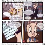 1:1 2018 comic digital_media_(artwork) domestic_pig duo english_text fan_character hamton_j._pig hi_res human lirkov male mammal ring suid suina sus_(pig) text tiny_toon_adventures warner_brothers