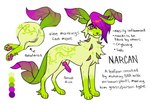4_toes animal_genitalia animal_penis canine_genitalia canine_penis cheek_tuft chest_tuft color_swatch erection eunuch facial_markings facial_tuft feet feral floppy_ears folded_ears fur fur_markings genital_scar genitals gradient_ears gradient_tail green_body green_tail hair head_markings knot knotted_penis leaf leaf_ears leaf_in_hair leaf_tail leaves_on_body male markings multicolored_body multicolored_ears multicolored_eyes multicolored_fur multicolored_hair multicolored_pupils multicolored_tail notched_ear orchiectomy_scar paw_tuft pawpads paws penis plant purple_eyes purple_hair purple_pawpads purple_tail raised_tail scar small_penis smile standing surgical_suture tail tear_(marking) text toes tuft anthropophagiac nintendo pokemon narcan_(anthropophagiac) eeveelution generation_4_pokemon leafeon pokemon_(species) colored digital_drawing_(artwork) digital_media_(artwork) english_text hi_res model_sheet