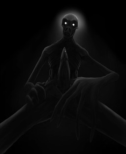 5_fingers animal_genitalia animal_penis backlighting big_eyes big_hands black_body bodily_fluids creepy dark darkness dominant dominant_humanoid dominant_male dripping emaciated emaciated_male empty_eyes erection fingers front_view genital_fluids genital_slit genitals glowing glowing_eyes horror_(theme) leaking_precum light long_fingers long_limbs looking_at_viewer low-angle_view male male_humanoid nightmare_fuel not_furry nude nude_humanoid nude_male penis precum precum_drip precum_on_penis precum_string presenting presenting_body presenting_bulge presenting_crotch presenting_genitalia presenting_penis presenting_slit presenting_to_viewer ribs scary skinny skinny_humanoid skinny_male slim slim_humanoid slim_male solo teeth teratophilia thick_penis white_eyes garn_(artist) milkblood casey_(milkblood) cryptid humanoid monster monstrous_humanoid absurd_res hi_res lighting monochrome portrait three-quarter_portrait