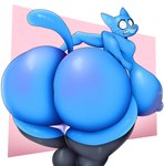 angry anthro big_breasts big_butt blue_body blue_fur bottom_heavy breasts butt clothed clothing dressing_up eyelashes female fur holidays huge_breasts huge_butt huge_hips huge_thighs hyper hyper_breasts hyper_butt hyper_hips legwear looking_at_own_butt mature_anthro mature_female nipples rear_view solo thick_thighs thigh_highs topless topless_anthro topless_female wide_hips nightmare-arts cartoon_network mother's_day the_amazing_world_of_gumball nicole_watterson domestic_cat felid feline felis mammal 2023 digital_media_(artwork) hi_res