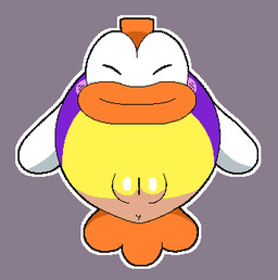 anus female feral genitals purple_body smile solo vulva yellow_body slem mario_bros nintendo paper_mario sushie aquatic cheep_cheep fish low_res