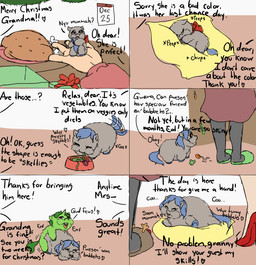 1_horn ambiguous/ambiguous ambiguous_feral ambiguous_gender ambiguous_human ambiguous_penetrated ambiguous_penetrating ambiguous_penetrating_ambiguous blue_hair blue_hooves blue_tail bowl box chicken_meat clothed clothed_human clothing container cushion doggystyle eating eyelashes eyes_closed feral feral_on_feral feral_penetrated feral_penetrating feral_penetrating_feral food footwear from_behind_position fur gift_box green_body green_fur grey_body grey_fur hair happy happy_sex high_heels holidays hooves horn looking_pleasured lying meat neonate on_front penetration pet_bowl plant red_clothing red_footwear red_high_heels roast_chicken sex shoes sitting tail text vegetable young young_ambiguous young_feral nekuchan christmas fluffy_pony mythology equid equine fluffy_pony_(species) human mammal mythological_creature mythological_equine unicorn 2020 comic digital_media_(artwork) english_text