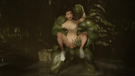 abs anal anal_penetration balls big_balls big_muscles big_penis black_hair bouncing_balls carrying_another carrying_partner clothing dominant dominant_humanoid dominant_male duo erection footwear footwear_only from_behind_position genitals green_body hair holding_partner human_on_humanoid human_penetrated humanoid_penetrating humanoid_penetrating_human humanoid_pointy_ears interspecies larger_dom larger_humanoid larger_male looking_pleasured male male/male male_penetrated male_penetrating male_penetrating_male mostly_nude muscular muscular_humanoid muscular_male nipple_fetish nipple_pinch nipple_play nipples nude pecs penetration penile penile_penetration penis penis_in_ass pinch pointy_ears reverse_stand_and_carry_position sex shoes shoes_only size_difference smaller_human smaller_male smaller_penetrated standing standing_sex submissive submissive_human submissive_male tusks water volt10000 human humanoid mammal orc 16:9 3d_(artwork) 3d_animation animated digital_media_(artwork) hi_res high_framerate no_sound short_playtime video widescreen