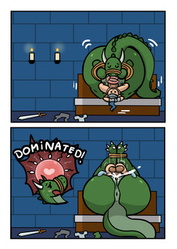 anthro anus balls bdsm bed big_balls big_butt big_penis bodily_fluids bondage bound brick brick_wall butt cum cum_in_vagina cum_inside duo fellatio female from_front_position furniture genital_fluids genitals green_body green_scales grey_horn heart_symbol horn huge_balls huge_penis impregnation impregnation_view larger_female larger_sub long_tongue male male/female mating_press melee_weapon oral ovum ovum_with_heart penetration penile penile_penetration penis penis_in_vagina restraints rope rope_bondage scales sex size_difference smaller_male sperm_cell spikes spikes_(anatomy) submissive submissive_anthro sword tail text tongue vaginal vaginal_penetration wall_(structure) weapon azulejo european_mythology mythology saint_george dragon human mammal mythological_creature mythological_scalie scalie comic english_text hi_res