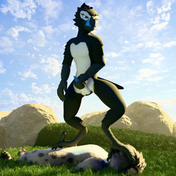 animal_genitalia animal_penis anthro balls black_body black_feathers dominant dominant_male duo feathers feet foot_fetish foot_on_face foot_play footjob forced fur genitals grass grey_body grey_fur male male/male masturbation penile penis plant sex submissive submissive_male talons toes tongue tongue_out fox_the_hyena fox_the_hyena_(character) sorrel_(sorrelbirdy) avian bird hyena mammal motacillid oscine passerine spotted_hyena wagtail white_wagtail 1:1 3d_(artwork) absurd_res blender_(artwork) digital_media_(artwork) hi_res